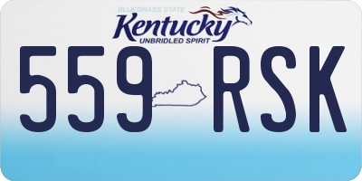 KY license plate 559RSK