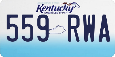 KY license plate 559RWA
