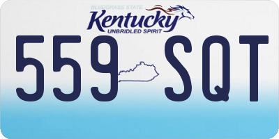 KY license plate 559SQT