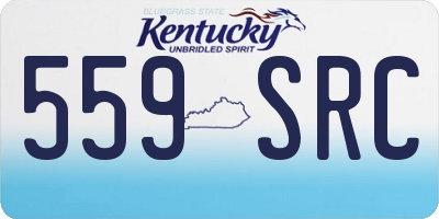 KY license plate 559SRC