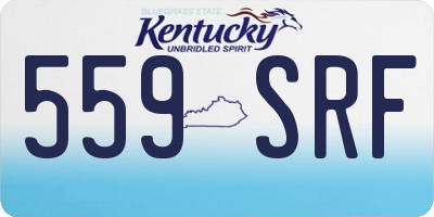 KY license plate 559SRF