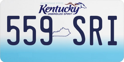 KY license plate 559SRI