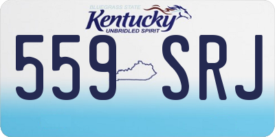 KY license plate 559SRJ