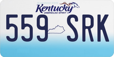 KY license plate 559SRK