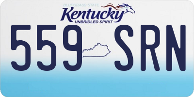 KY license plate 559SRN