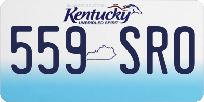 KY license plate 559SRO