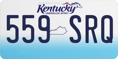 KY license plate 559SRQ
