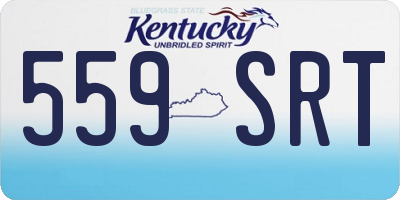 KY license plate 559SRT