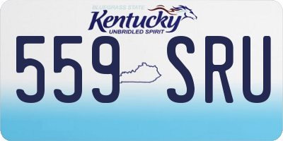KY license plate 559SRU