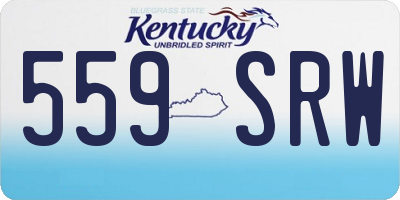 KY license plate 559SRW