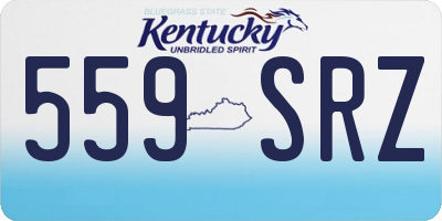 KY license plate 559SRZ