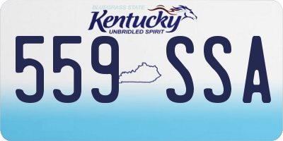 KY license plate 559SSA
