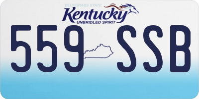 KY license plate 559SSB