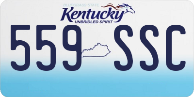 KY license plate 559SSC