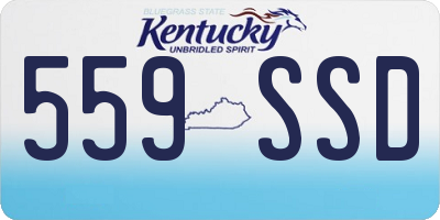KY license plate 559SSD