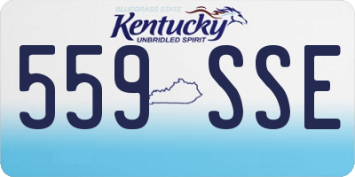 KY license plate 559SSE