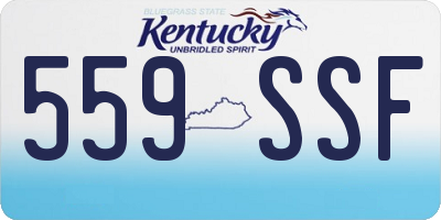 KY license plate 559SSF