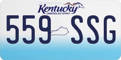 KY license plate 559SSG