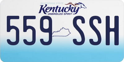 KY license plate 559SSH