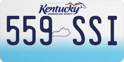 KY license plate 559SSI