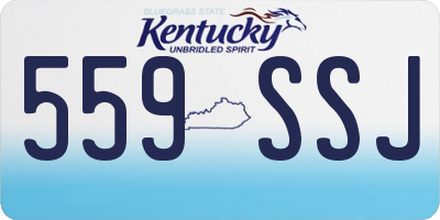 KY license plate 559SSJ