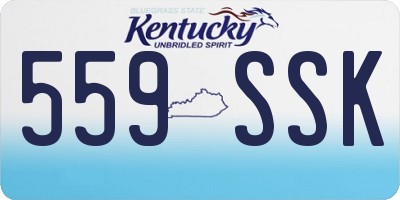 KY license plate 559SSK
