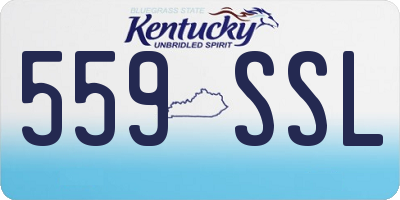 KY license plate 559SSL