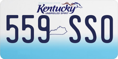 KY license plate 559SSO