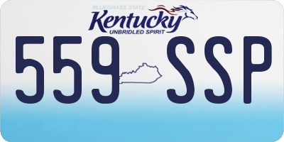 KY license plate 559SSP