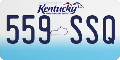 KY license plate 559SSQ