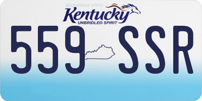 KY license plate 559SSR