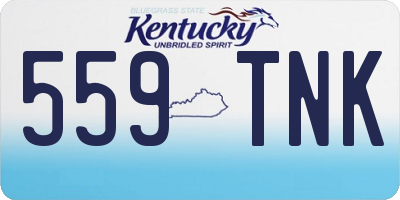 KY license plate 559TNK