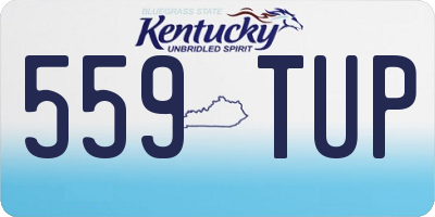 KY license plate 559TUP