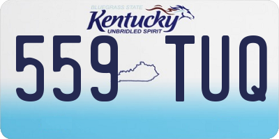KY license plate 559TUQ