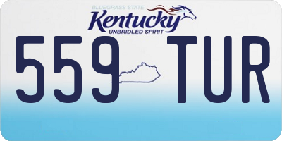 KY license plate 559TUR