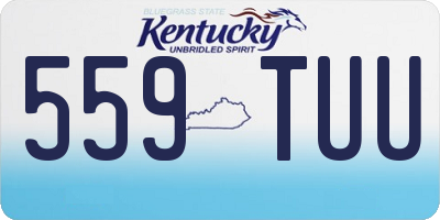 KY license plate 559TUU