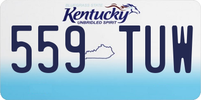 KY license plate 559TUW