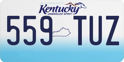 KY license plate 559TUZ