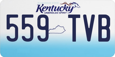 KY license plate 559TVB