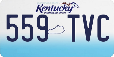 KY license plate 559TVC