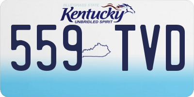 KY license plate 559TVD