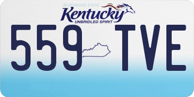 KY license plate 559TVE