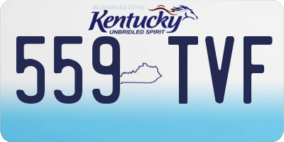KY license plate 559TVF