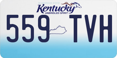 KY license plate 559TVH