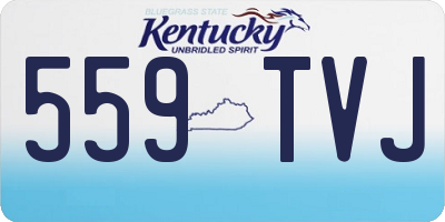 KY license plate 559TVJ