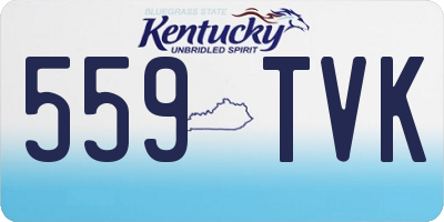 KY license plate 559TVK