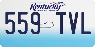 KY license plate 559TVL