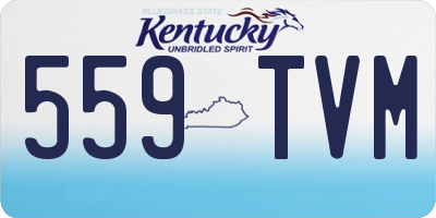 KY license plate 559TVM