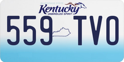 KY license plate 559TVO