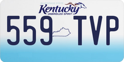KY license plate 559TVP